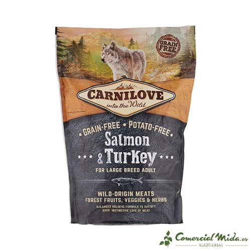 CARNILOVE CANINE LARGE SALMON PAVO 1,5kg