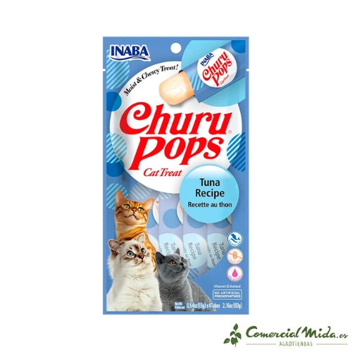 Churu CAT Pops Snack Gatos Receta de atún
