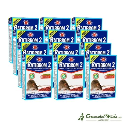 Cebo Cereal Ratibrom 2 150 gr pack de 12 unidades