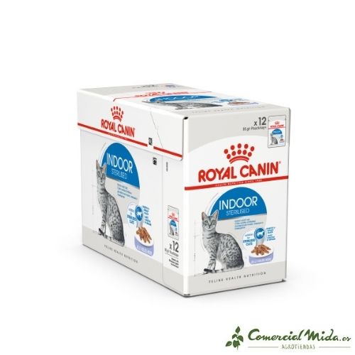 Gelatina Royal Canin Indoor Sterilised para gatos esterilizados (12x85gr)