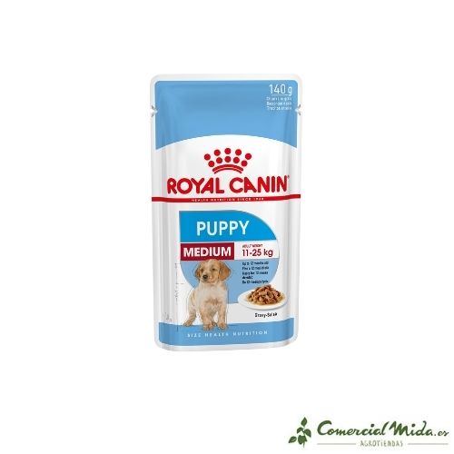 Sobre de salsa Royal Canin Puppy Medium para cachorros medianos 140gr