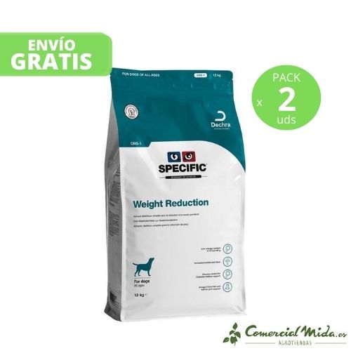 Alimento seco para perros Weight Reduction CRD-1 2 x 12 Kg de Specific.
